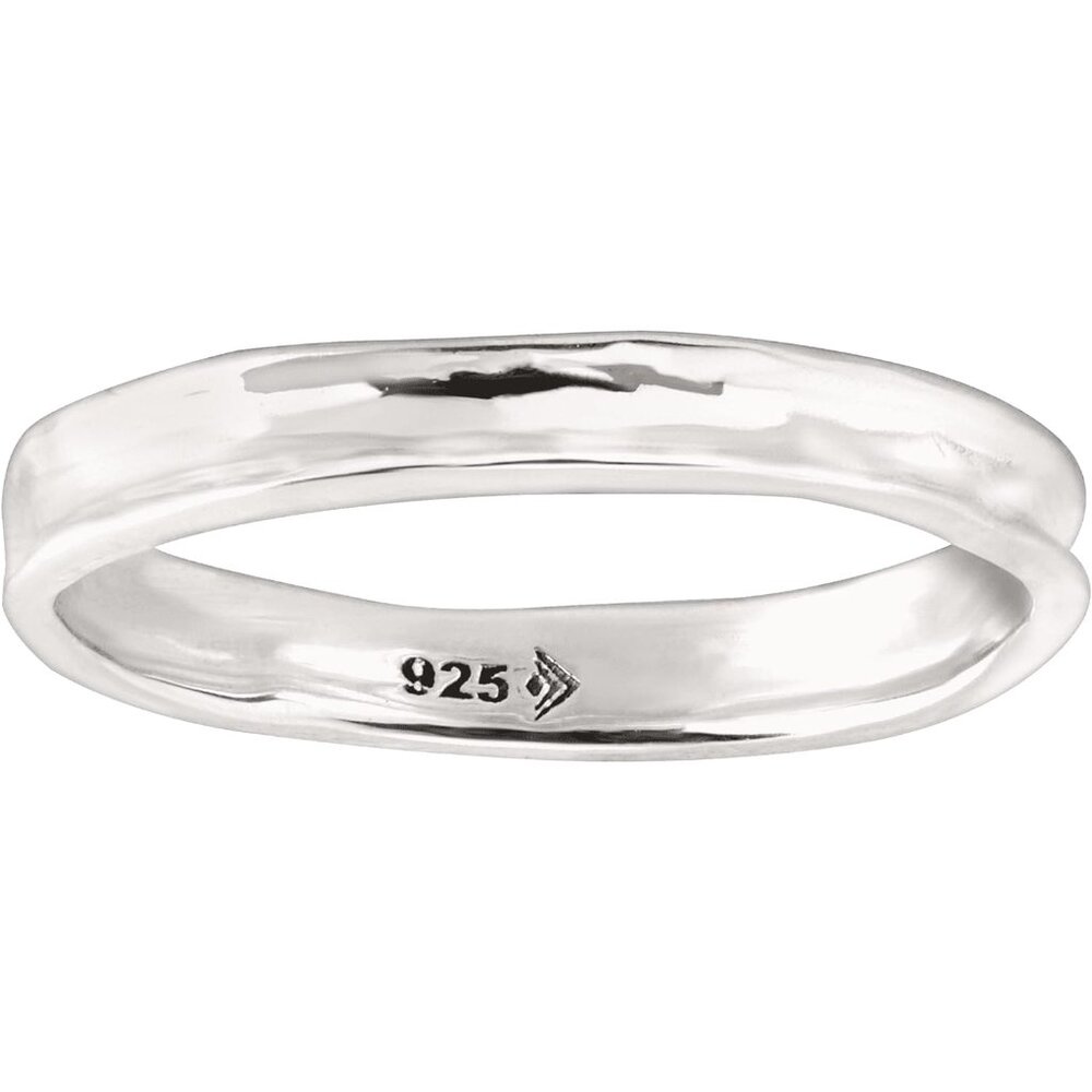 Women's Stellar Stable Stacking Ring in Hammered Sterling Silver Delicate Looks